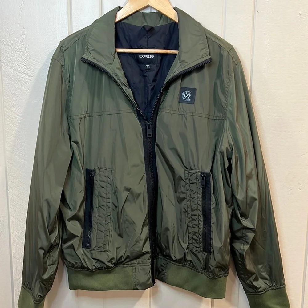 Express Men’s Zip-Up Windbreaker Jacket - Picture 1 of 9